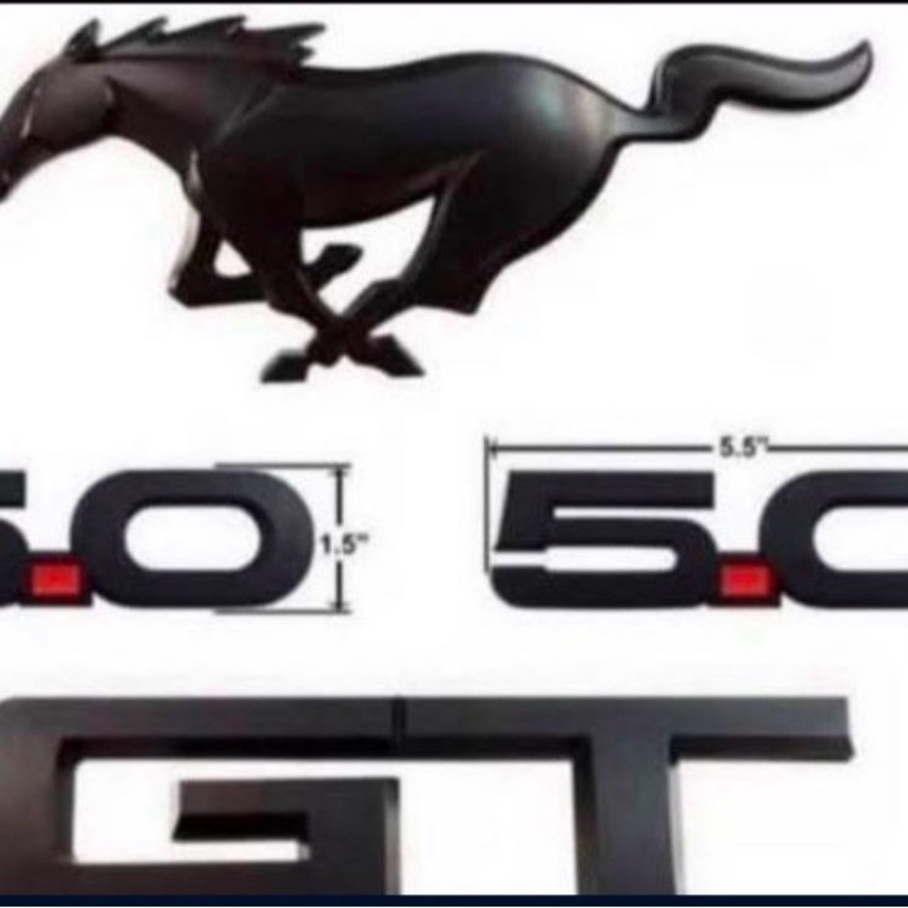 Mustang GT 5.0 2015-2023 emblem set